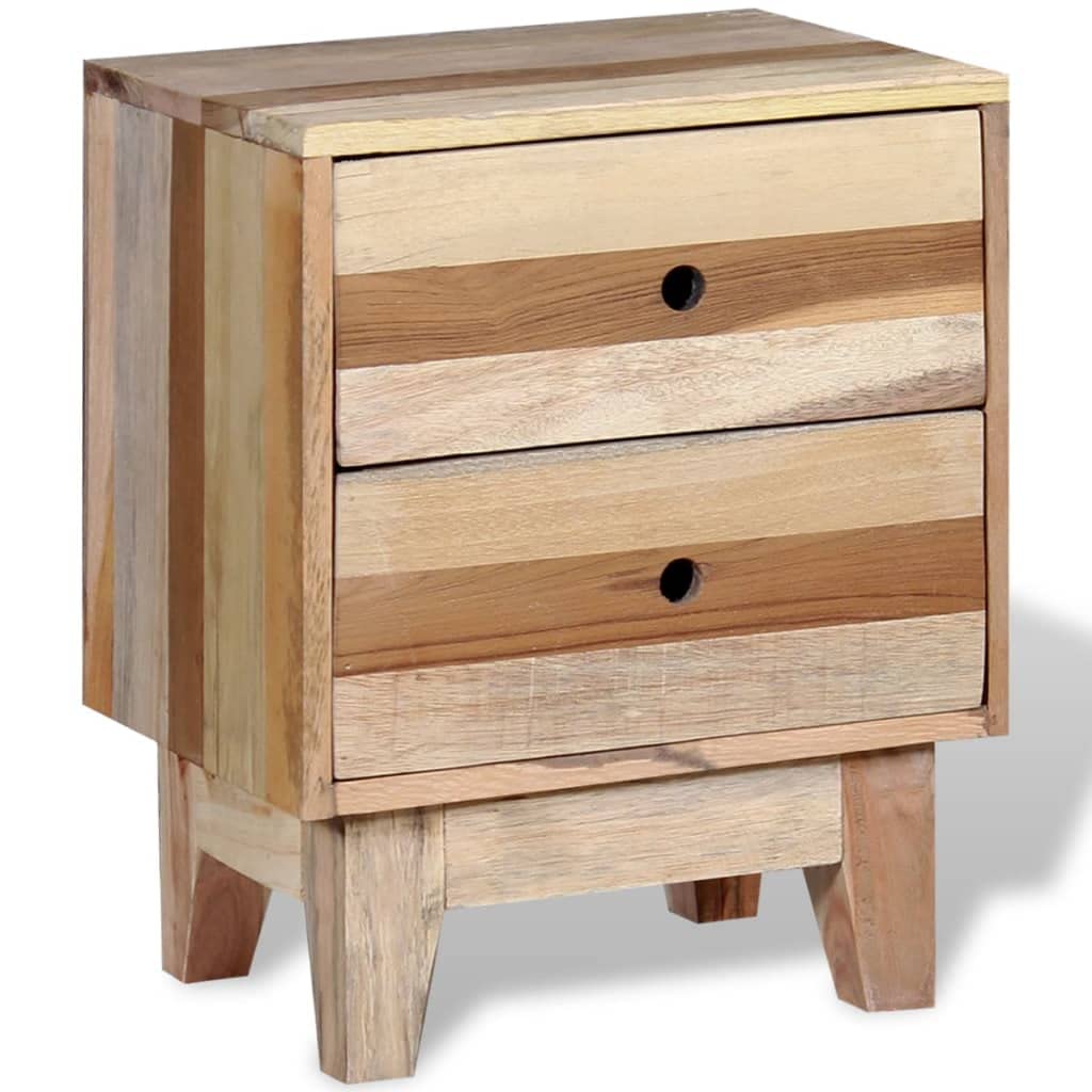 Vidaxl Bedside Cabinet Solid Reclaimed Wood Bedroom Telephone Nightstand Chest
